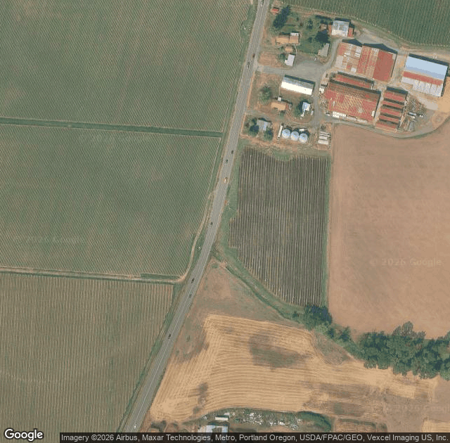 Aerial view of Plumper Pumpkin Patch & Tree Farm in North Plains, OR